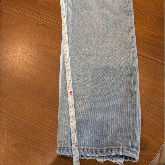 AGOLDE 90's Mid-Rise Loose Fit Distressed Straight Leg Jeans, size 23 - Picture 8 of 11